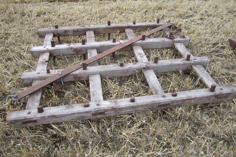 Wooden harrows for sale in north-east Scotland in 1950